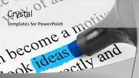  Presentation with ideas - Audience pleasing PPT theme consisting of abstract article - highlighter and word ideas backdrop and a light gray colored foreground