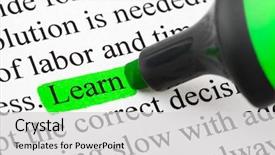  Presentation with learn - Theme consisting of abstract article - highlighter and word learn background and a light gray colored foreground