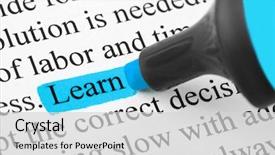  Presentation with learn - Theme having abstract article - highlighter and word learn background and a light gray colored foreground