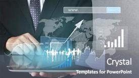  Presentation with touch screen - Amazing slide deck having article review - touch screen touch- tablet backdrop and a  colored foreground