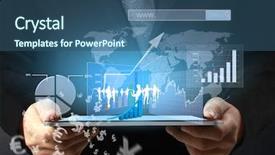  Presentation with touch screen - PPT layouts having article review - touch screen touch- tablet background and a  colored foreground