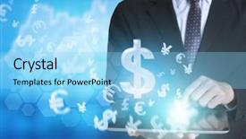  Presentation with touch screen - Colorful PPT theme enhanced with article review - touch screen touch- tablet backdrop and a  colored foreground