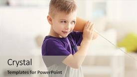  Presentation with plastic - Presentation theme with articulatons - cute little boy using plastic background and a soft green colored foreground