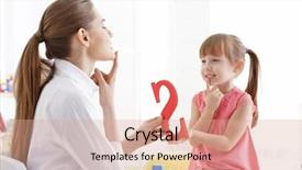  Presentation with cute - Presentation consisting of articulatons - cute little girl at speech background and a coral colored foreground