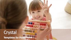  Presentation with learning - Slide set enhanced with articulatons - cute little girl learning background and a red colored foreground