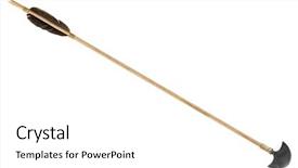  Presentation with old wooden door antique - Beautiful PPT theme featuring artifacts - antique old wooden arrow isolated backdrop and a white colored foreground