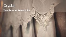  Presentation with venice - Cool new PPT theme with artifacts - burano lace closeup in store backdrop and a coral colored foreground