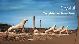  Presentation with artifacts - Presentation with artifacts - terrace of the lions background and a teal colored foreground