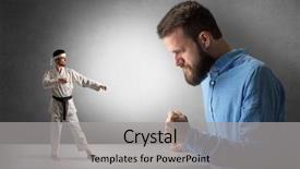  Presentation with giant bible cartoon - Slides featuring artifice - giant hipster man yelling background and a  colored foreground