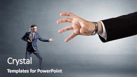  Presentation with man heart attact hand hold - Audience pleasing PPT layouts consisting of artifice - small karate man fighting backdrop and a  colored foreground