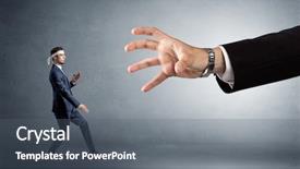  Presentation with man heart attact hand hold - Slides with artifice - small karate man fighting background and a gray colored foreground