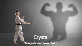  Presentation with black man - Beautiful presentation featuring artifice - young karate man fighting backdrop and a  colored foreground