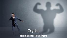  Presentation with black man - Amazing presentation theme having artifice - young karate man fighting backdrop and a gray colored foreground