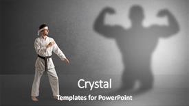  Presentation with young black couples hiking - PPT theme having artifice - young karate man fighting background and a gray colored foreground
