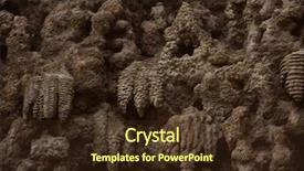  Presentation with creation - Amazing presentation theme having artificial creation of stalactite wall backdrop and a tawny brown colored foreground