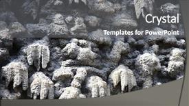  Presentation with creation - PPT layouts consisting of artificial creation of stalactite wall background and a gray colored foreground