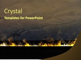 Artificial Fire In The Fireplace PPT template 53 | CrystalGraphics