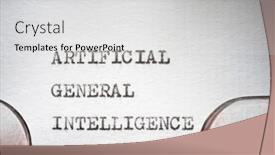  Presentation with artificial intelligence - PPT layouts with artificial-general-intelligence-text-written and a light gray colored foreground