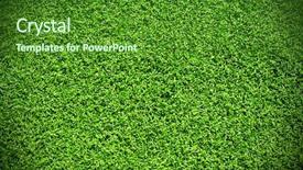  Presentation with baseball field - Presentation having artificial grass background background and a forest green colored foreground