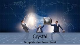  Presentation with idea - Theme consisting of artificial intelligence - businessmen in bright idea concept background and a seafoam green colored foreground