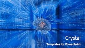  Presentation with artificial intelligence - Audience pleasing PPT layouts consisting of artificial intelligence and communication backdrop and a ocean colored foreground