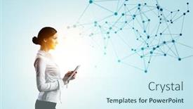  Presentation with artificial intelligence - Colorful theme enhanced with artificial-intelligence-and-future-technologies backdrop and a sky blue colored foreground