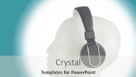  Presentation with modern tech - Slide set enhanced with artificial-intelligence-character-head background and a sky blue colored foreground