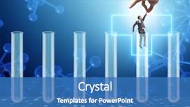  Presentation with artificial intelligence - Theme enhanced with artificial intelligence concept with businessman background and a teal colored foreground