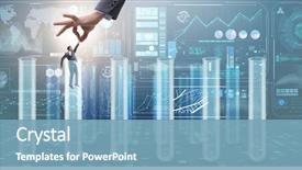  Presentation with artificial intelligence - Slide deck consisting of artificial intelligence concept with businessman background and a teal colored foreground