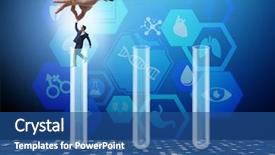  Presentation with artificial intelligence - Amazing PPT theme having artificial intelligence concept with businessman backdrop and a ocean colored foreground