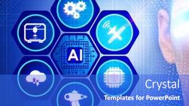  Presentation with artificial intelligence - Audience pleasing PPT theme consisting of artificial-intelligence-concept-with-businessman backdrop and a cobalt blue colored foreground