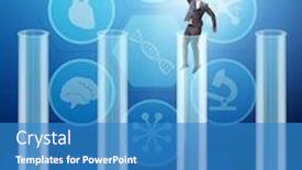  Presentation with intelligence - Theme consisting of artificial-intelligence-concept-with-businessman background and a teal colored foreground