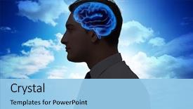  Presentation with artificial intelligence - PPT layouts consisting of artificial intelligence concept with man background and a light blue colored foreground