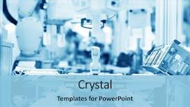  Presentation with artificial intelligence - Slide set with artificial intelligence equipment in modern background and a light blue colored foreground