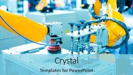  Presentation with artificial intelligence - Theme enhanced with artificial intelligence equipment background and a light blue colored foreground