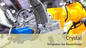  Presentation with artificial intelligence - Slides with artificial intelligence equipment background and a blonde colored foreground