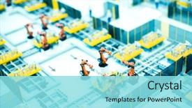  Presentation with artificial intelligence - Theme featuring artificial intelligence equipment background and a arctic colored foreground