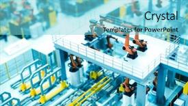  Presentation with artificial intelligence - Slides enhanced with artificial intelligence equipment background and a light blue colored foreground