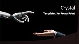  Presentation with intelligence artificielle technology artificial - Presentation theme enhanced with artificial intelligence future technology background and a black colored foreground