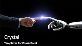  Presentation with flash - PPT layouts enhanced with artificial intelligence future technology background and a black colored foreground