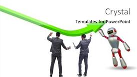  Presentation with intelligence - Slides with artificial-intelligence-helping-support-economic background and a white colored foreground