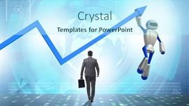  Presentation with intelligence - Presentation featuring artificial-intelligence-helping-support-economic background and a arctic colored foreground