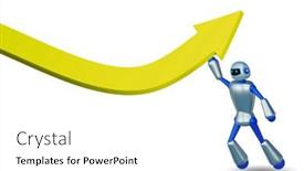  Presentation with artificial intelligence - Theme featuring artificial-intelligence-helping-support-economic background and a white colored foreground