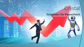  Presentation with artificial intelligence - Slides enhanced with artificial-intelligence-helping-support-economic background and a light blue colored foreground