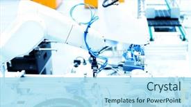  Presentation with artificial intelligence - Slide set enhanced with artificial intelligence machine background and a light blue colored foreground