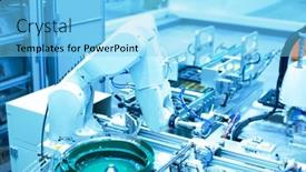  Presentation with intelligence - Presentation theme consisting of artificial-intelligence-machine background and a light blue colored foreground