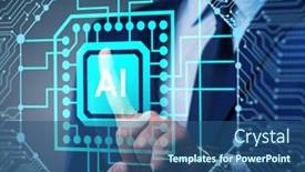  Presentation with artificial intelligence - Slide deck featuring artificial-intelligence-modern-computing-concept background and a ocean colored foreground