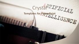  Presentation with artificial intelligence - Presentation theme having artificial-intelligence-phrase-written background and a sky blue colored foreground