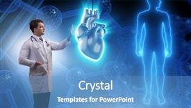  Presentation with artificial intelligence - Slide deck featuring artificial intelligence red - heart treatment in telemedicine concept background and a  colored foreground