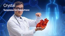  Presentation with engineering heat treatment - PPT theme consisting of artificial intelligence red - heart treatment in telemedicine concept background and a  colored foreground